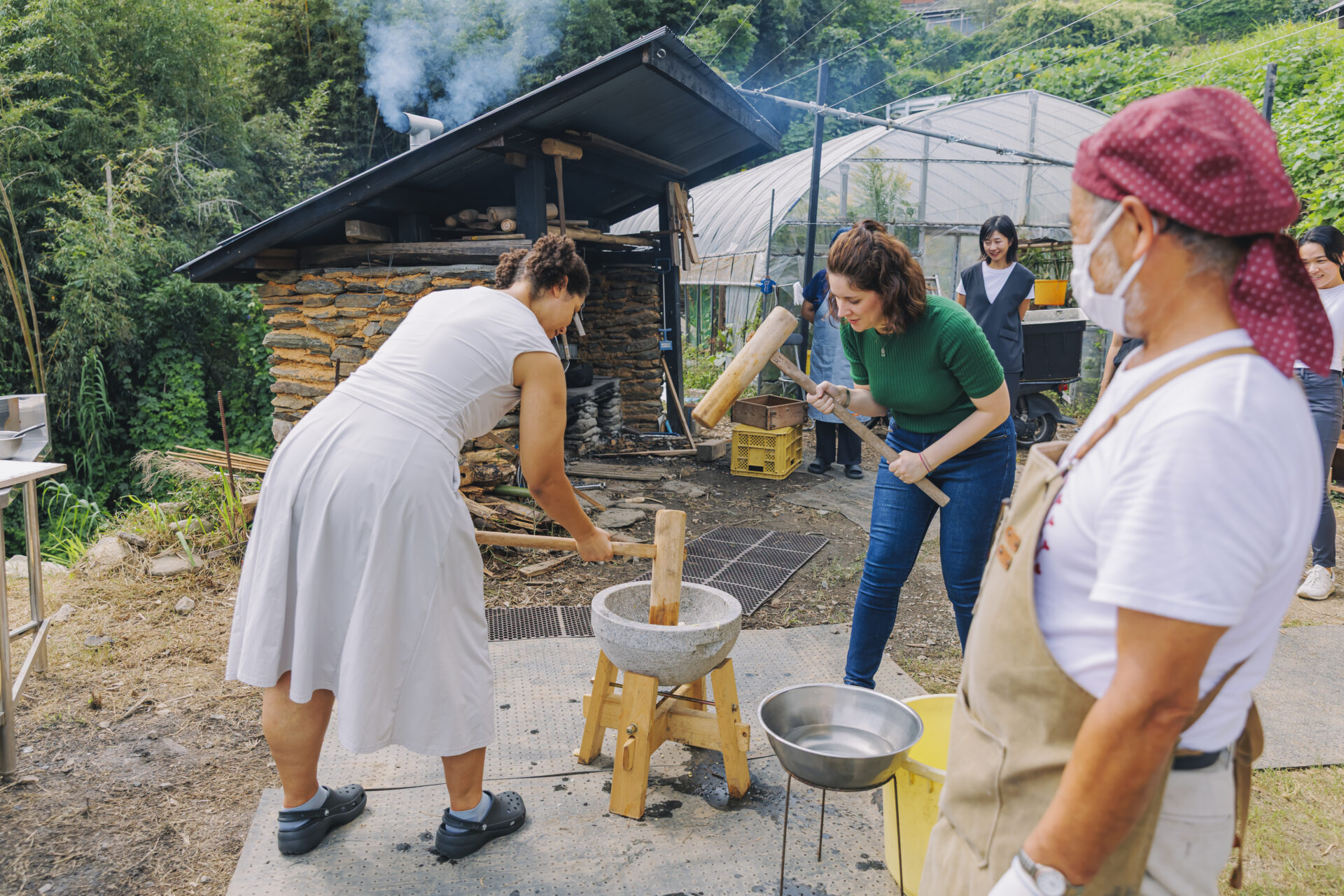 かんころ餅作り