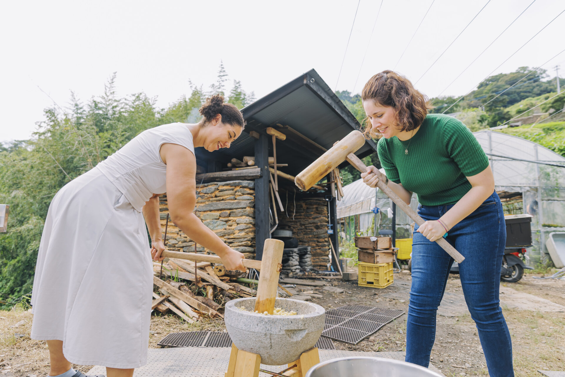 かんころ餅作り